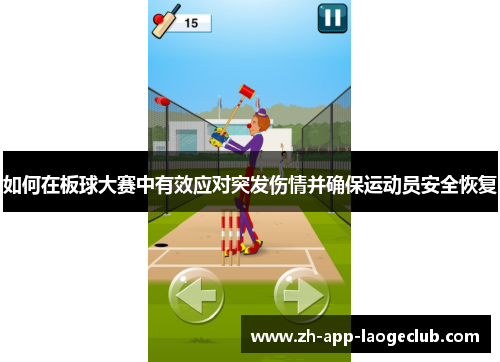 如何在板球大赛中有效应对突发伤情并确保运动员安全恢复